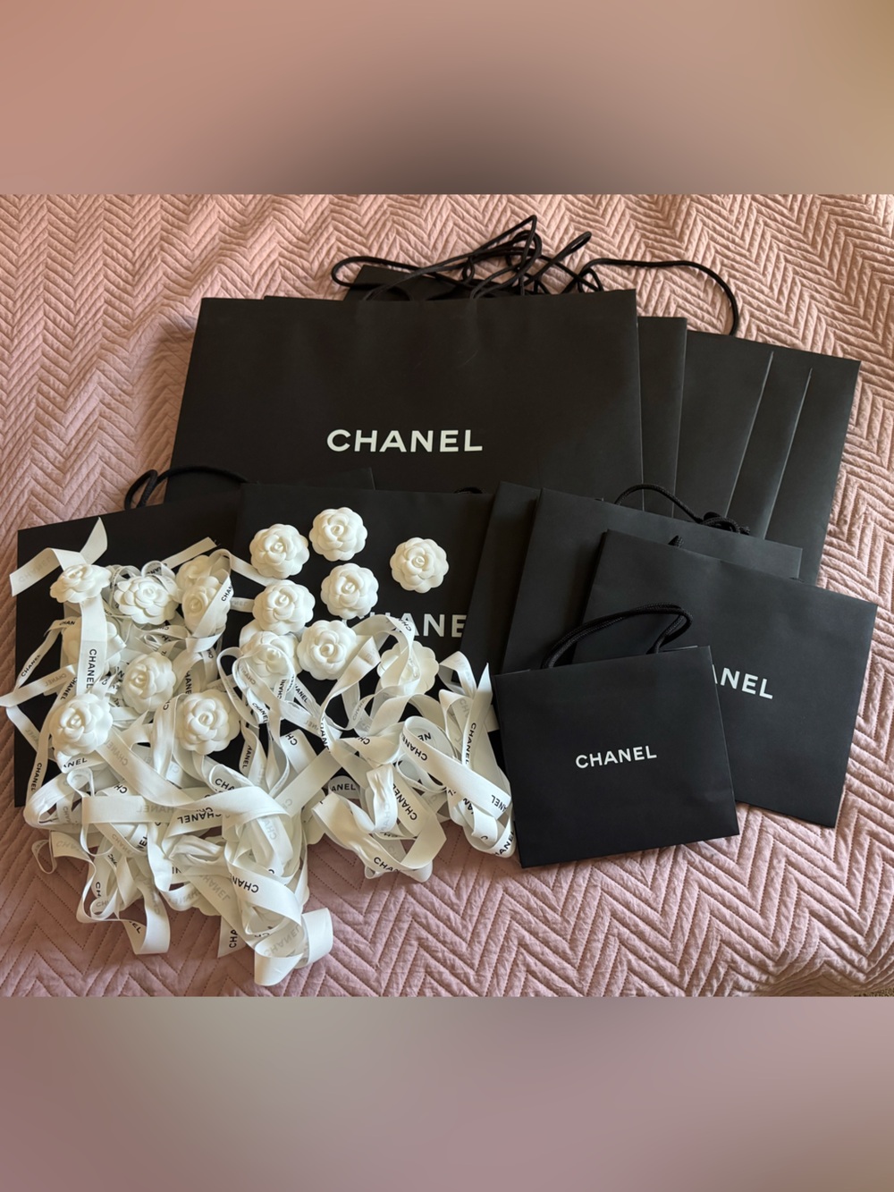 Chanel Shopping Bags (13 bags size varies)